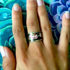 Vintage Cloissone Floral Ring